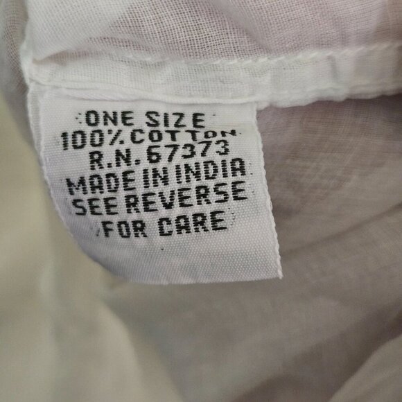 Kiko Confidant Clothing Sustainable Cotton Sheer White Blouse Coverup One Size - Picture 5 of 5